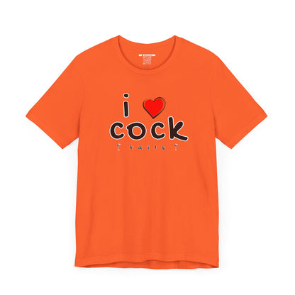 I Love Cocktails -- Playful Font (Adult Unisex Tee)