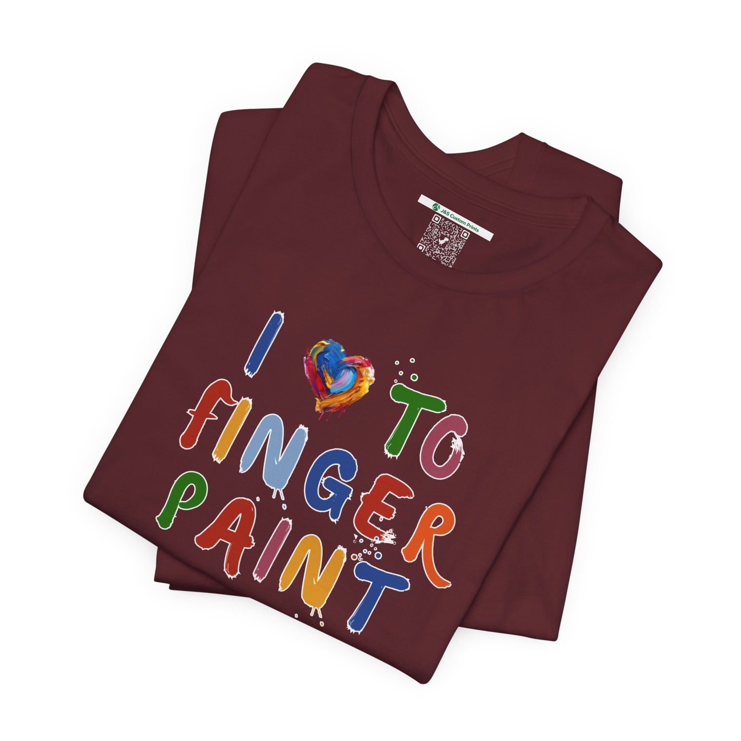 Matching Couple's Set -- I Love to Fingerpaint (Adult Unisex Tee)