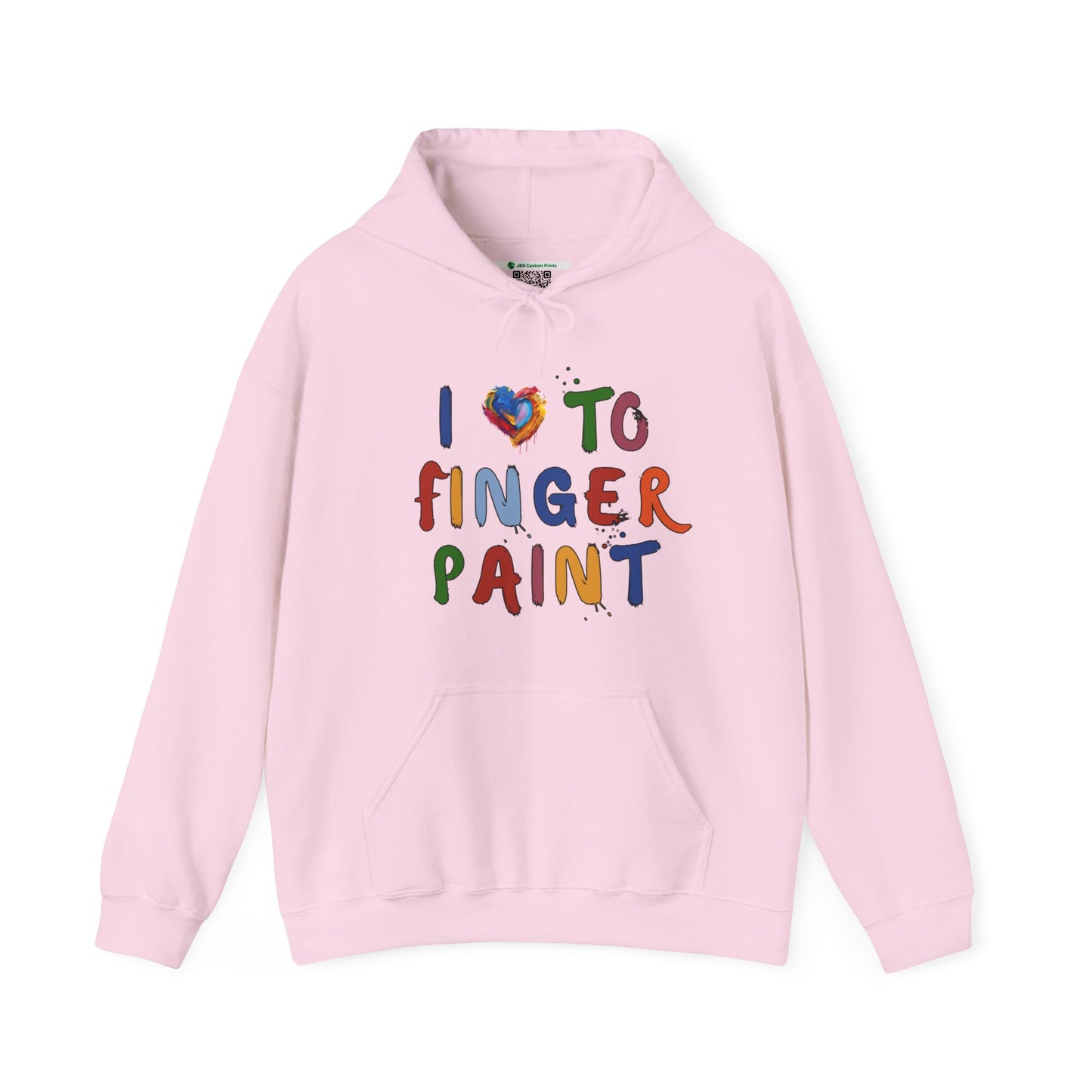 Matching Couple's Set -- I Love to Fingerpaint (Adult Unisex Hooded Sweatshirt)