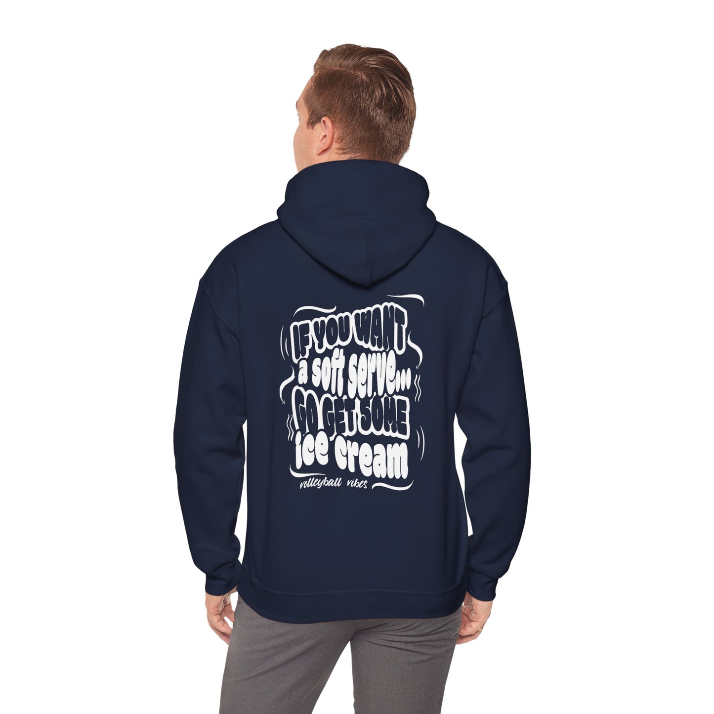 Volleyball Soft Serve (Adult Unisex Hooded Sweatshirt)