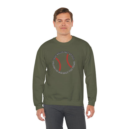 Thou Shall Not Steal Baseball (Adult Unisex Crewneck Sweatshirt)