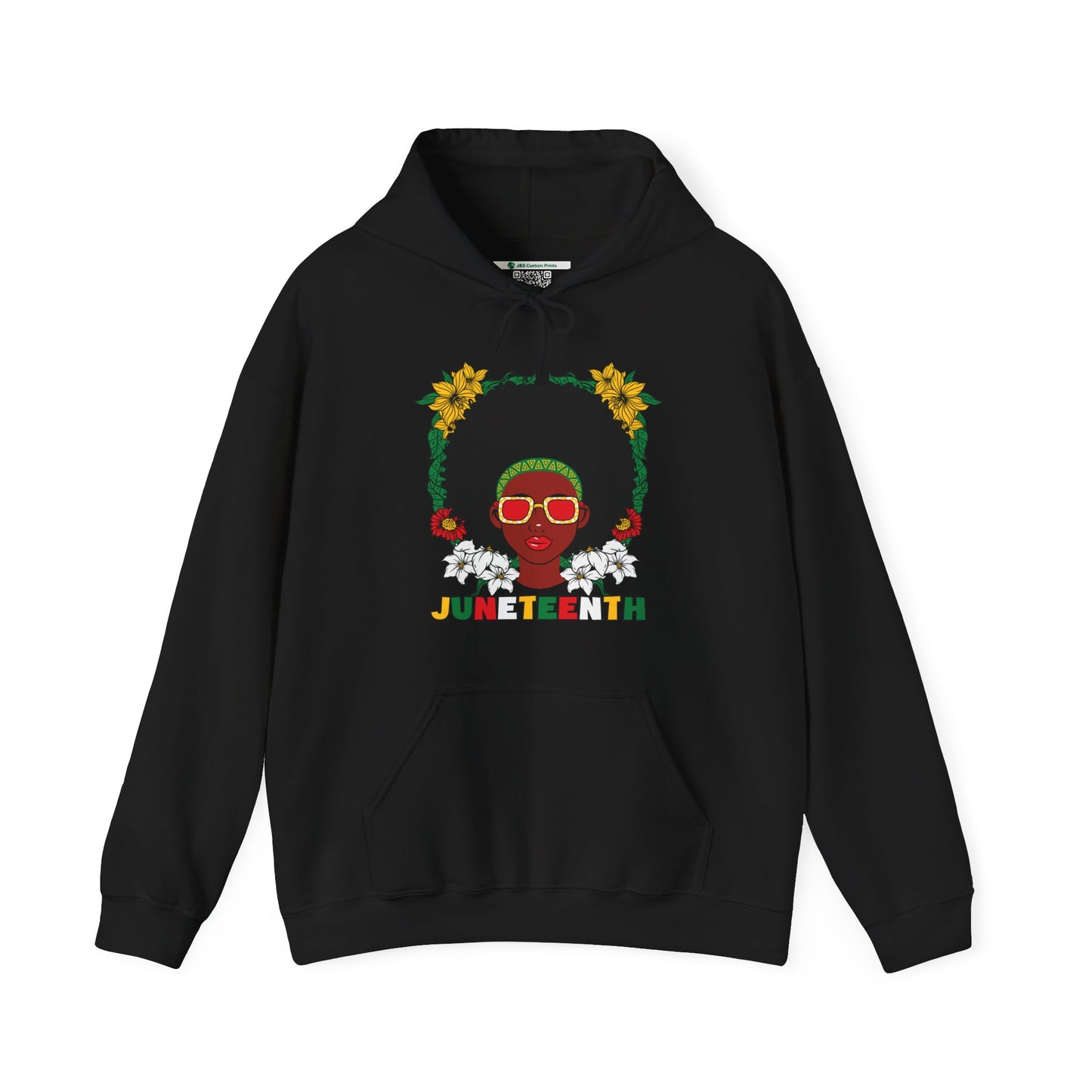 Juneteenth -- Afrocentric Design (Adult Unisex Hooded Sweatshirt)