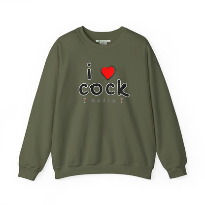 I Love Cocktails -- Playful Font (Adult Unisex Crewneck Sweatshirt)