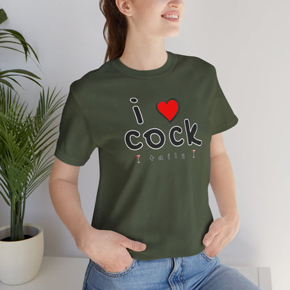 I Love Cocktails -- Playful Font (Adult Unisex Tee)