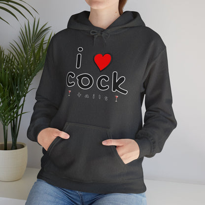 I Love Cocktails -- Playful Font (Adult Unisex Hooded Sweatshirt)