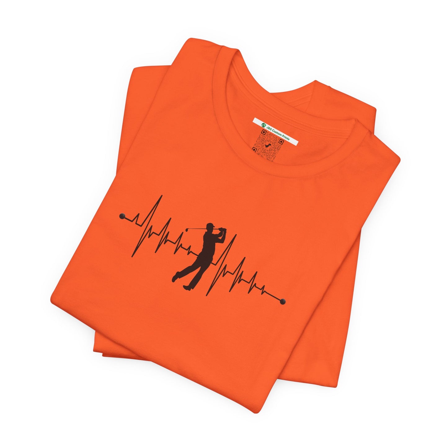 Golf Heartbeat (Adult Unisex Tee)