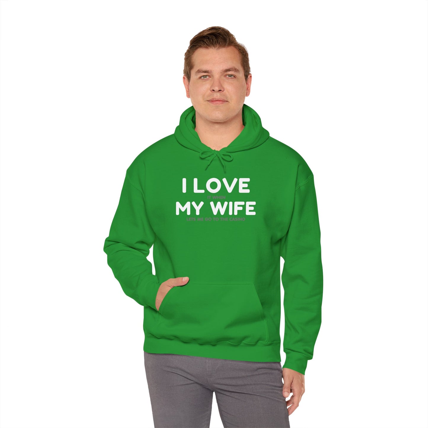I Love My Wife (Adult Unisex Hooded Sweatshirt)