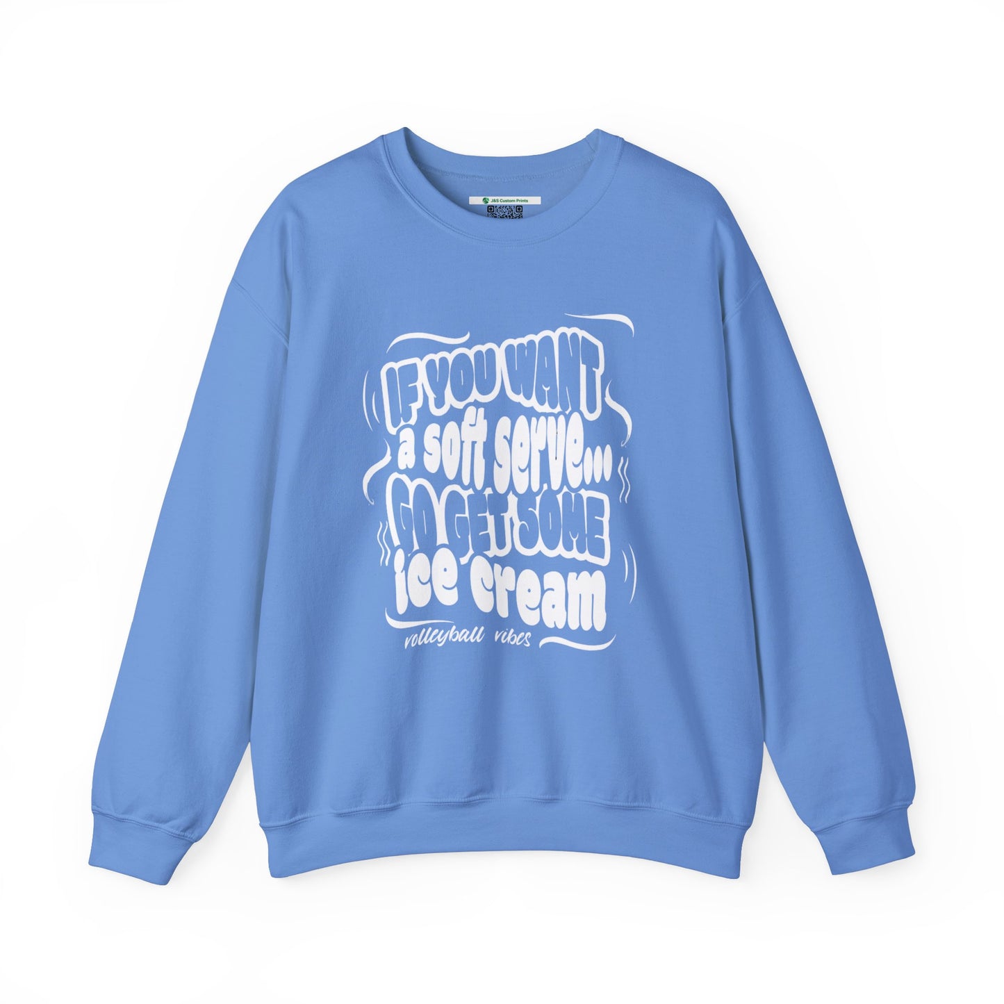 Volleyball Soft Serve (Adult Unisex Crewneck Sweatshirt)