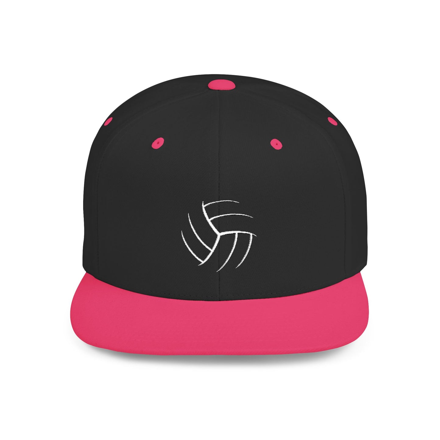 Volleyball (Embroidered Flat-Bill, Cotton, Snapback Hat)