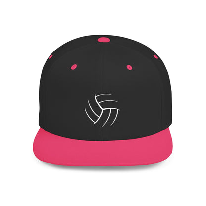Volleyball (Embroidered Flat-Bill, Cotton, Snapback Hat)