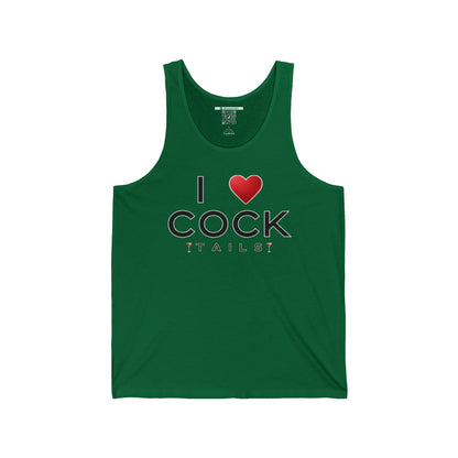I Love Cocktails -- Simple Font (Adult Unisex Tank Top)