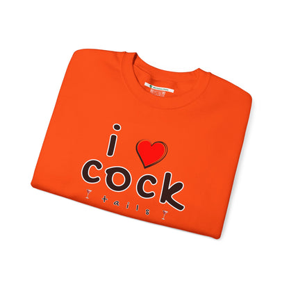 I Love Cocktails -- Playful Font (Adult Unisex Crewneck Sweatshirt)