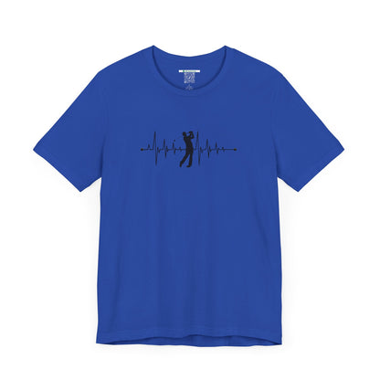 Golf Heartbeat (Adult Unisex Tee)
