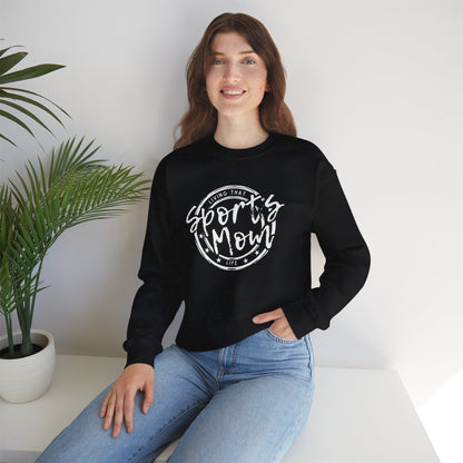 Sports Mom -- Black Font (Adult Unisex Crewneck Sweatshirt)