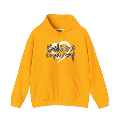 Believe In Yourself -- Gray (Adult Unisex Hooded Sweatshirt)