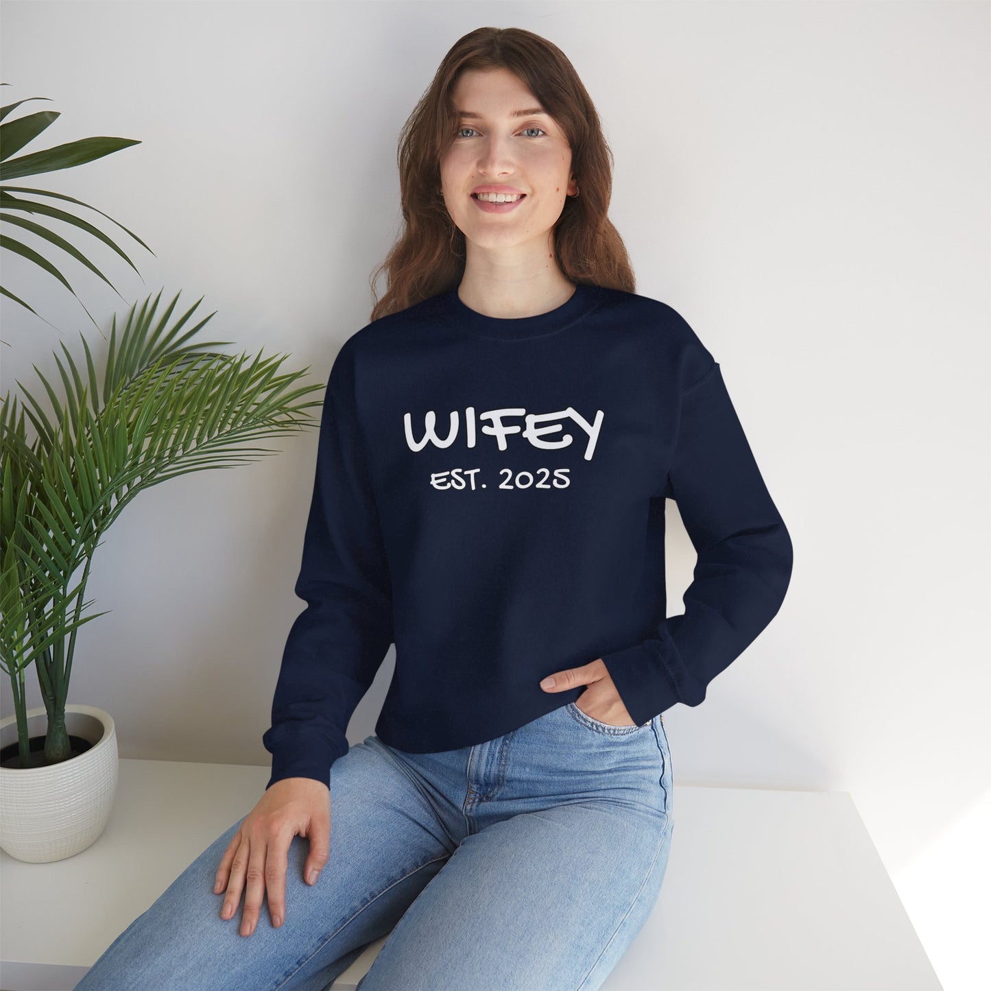 Matching Marriage Set -- "Wifey" (Adult Unisex Crewneck Sweatshirt)