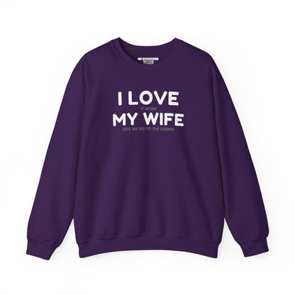 I Love My Wife (Adult Unisex Crewneck Sweatshirt)
