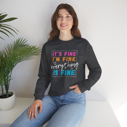 Everything Is Fine (Adult Unisex Crewneck Sweatshirt)