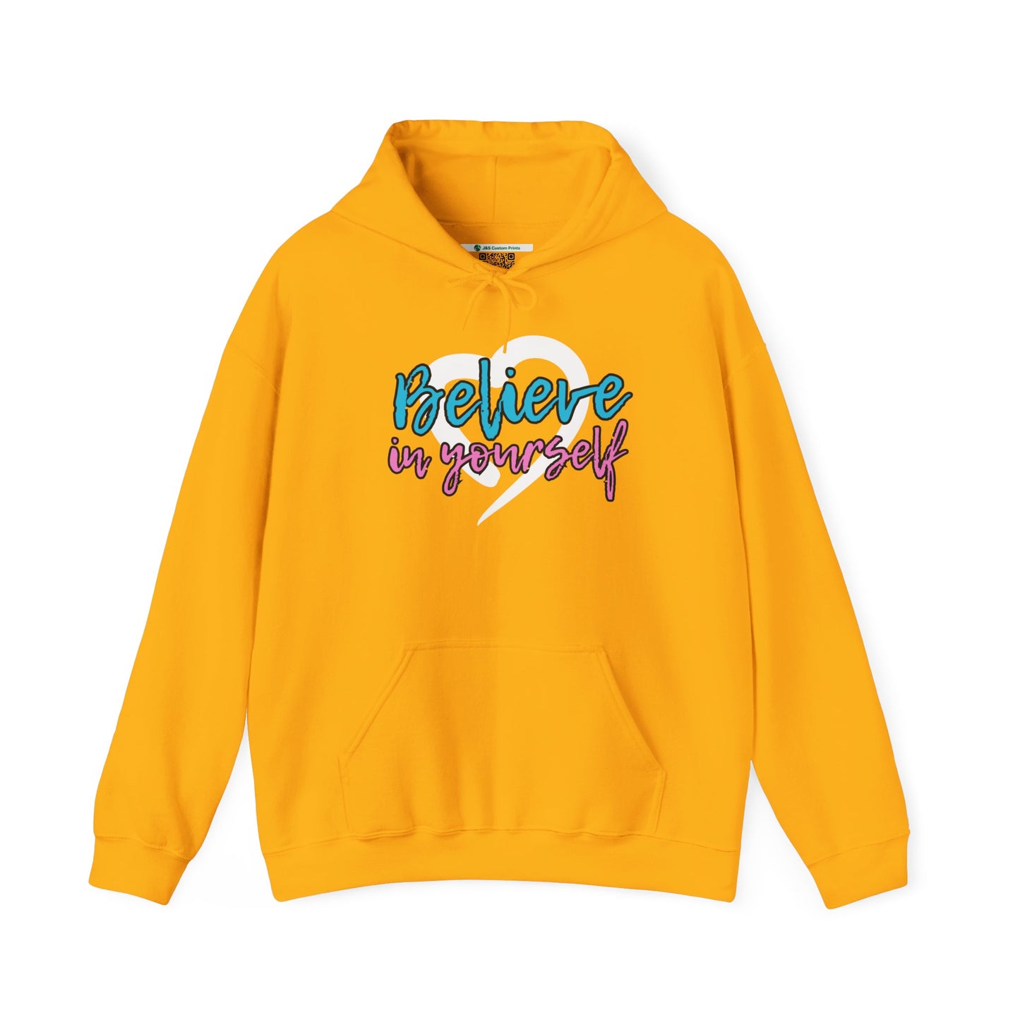 Believe In Yourself -- Blue/Pink (Adult Unisex Hooded Sweatshirt)