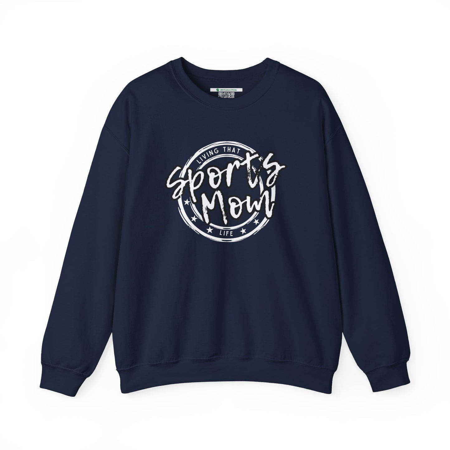 Sports Mom -- Black Font (Adult Unisex Crewneck Sweatshirt)