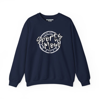 Sports Mom -- Black Font (Adult Unisex Crewneck Sweatshirt)