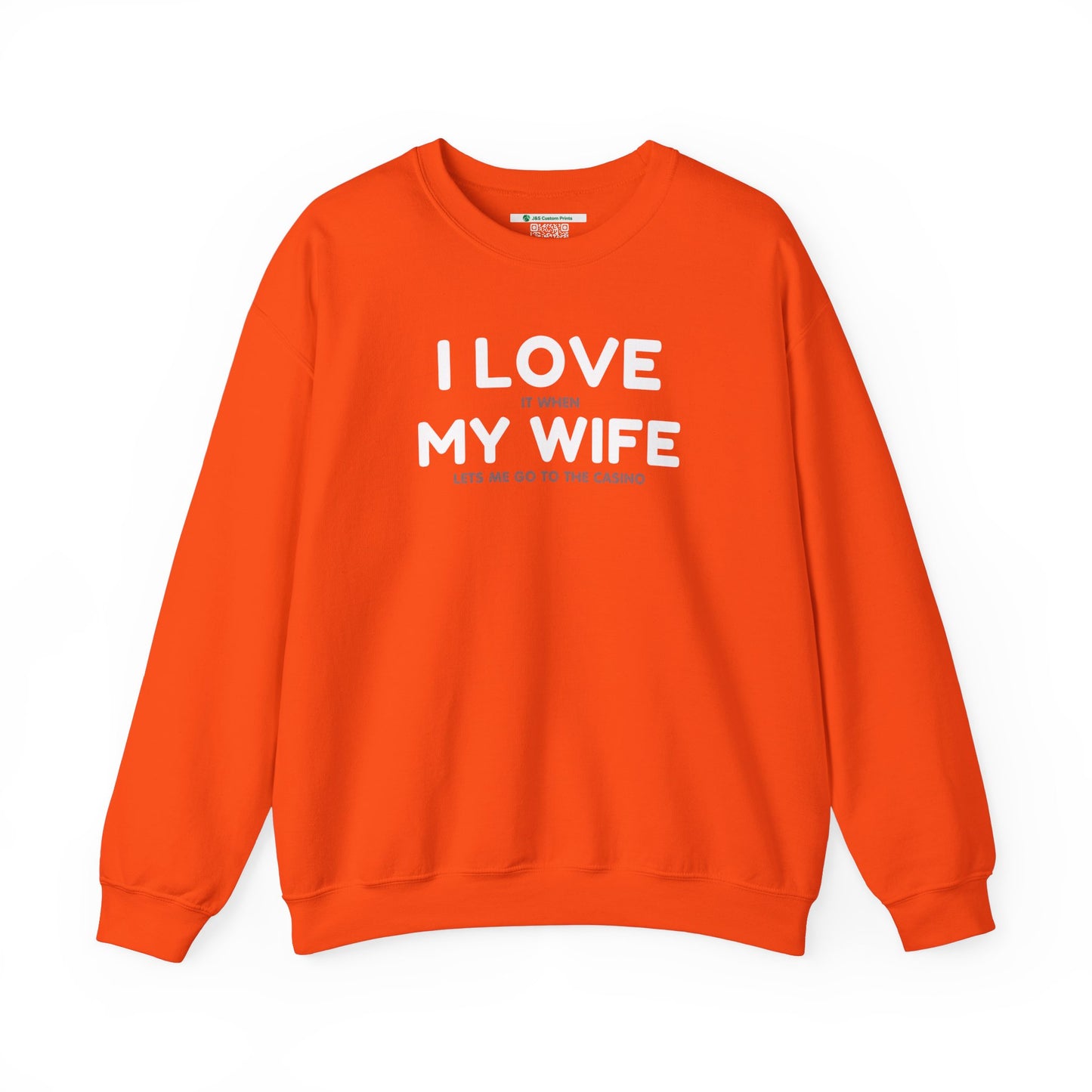 I Love My Wife (Adult Unisex Crewneck Sweatshirt)
