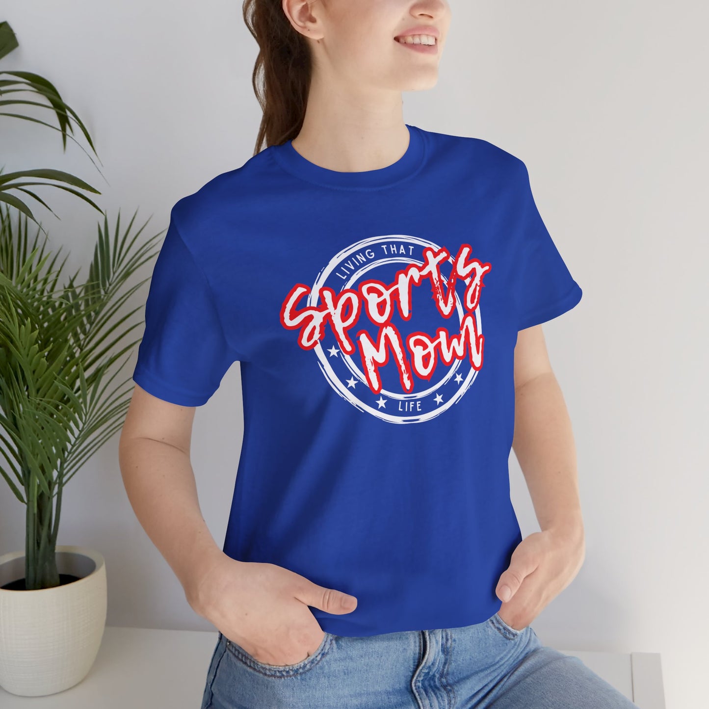 Sports Mom -- Red Font (Adult Unisex Tee)