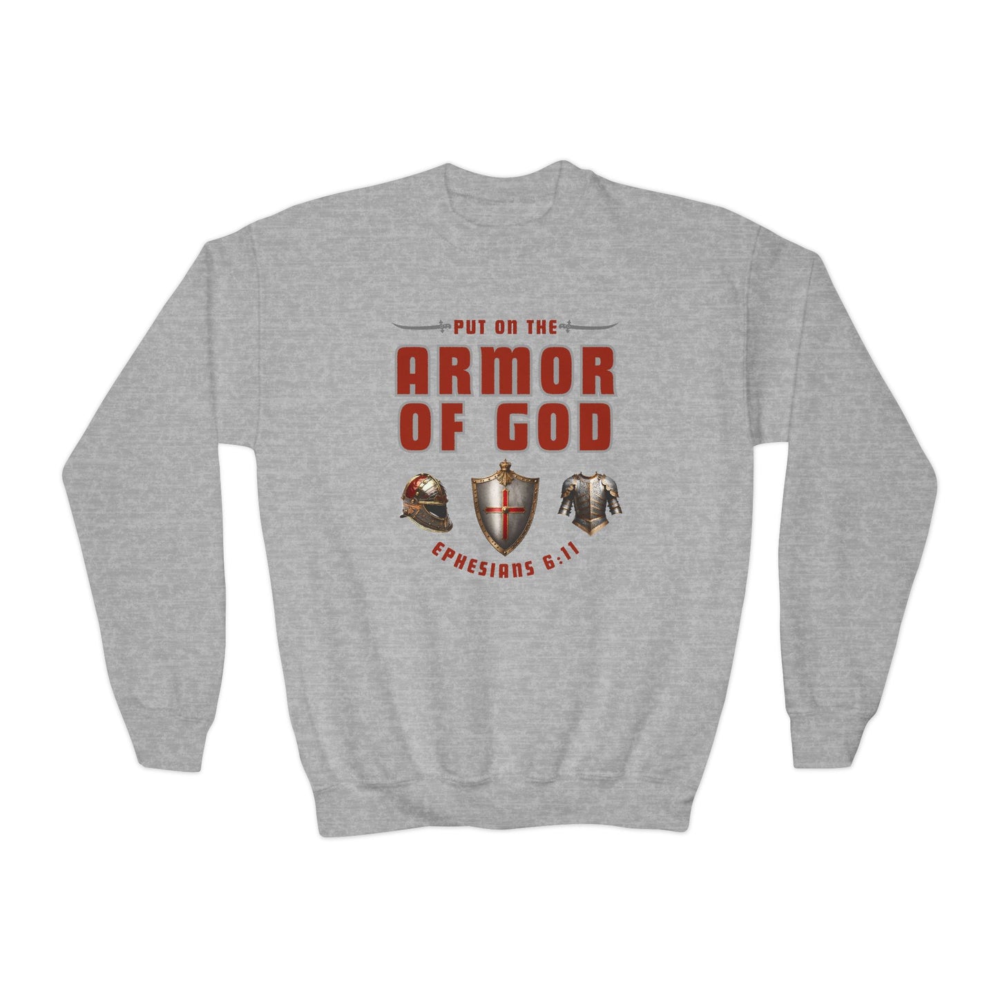 Armor Of God (Youth Unisex Crewneck Sweatshirt)