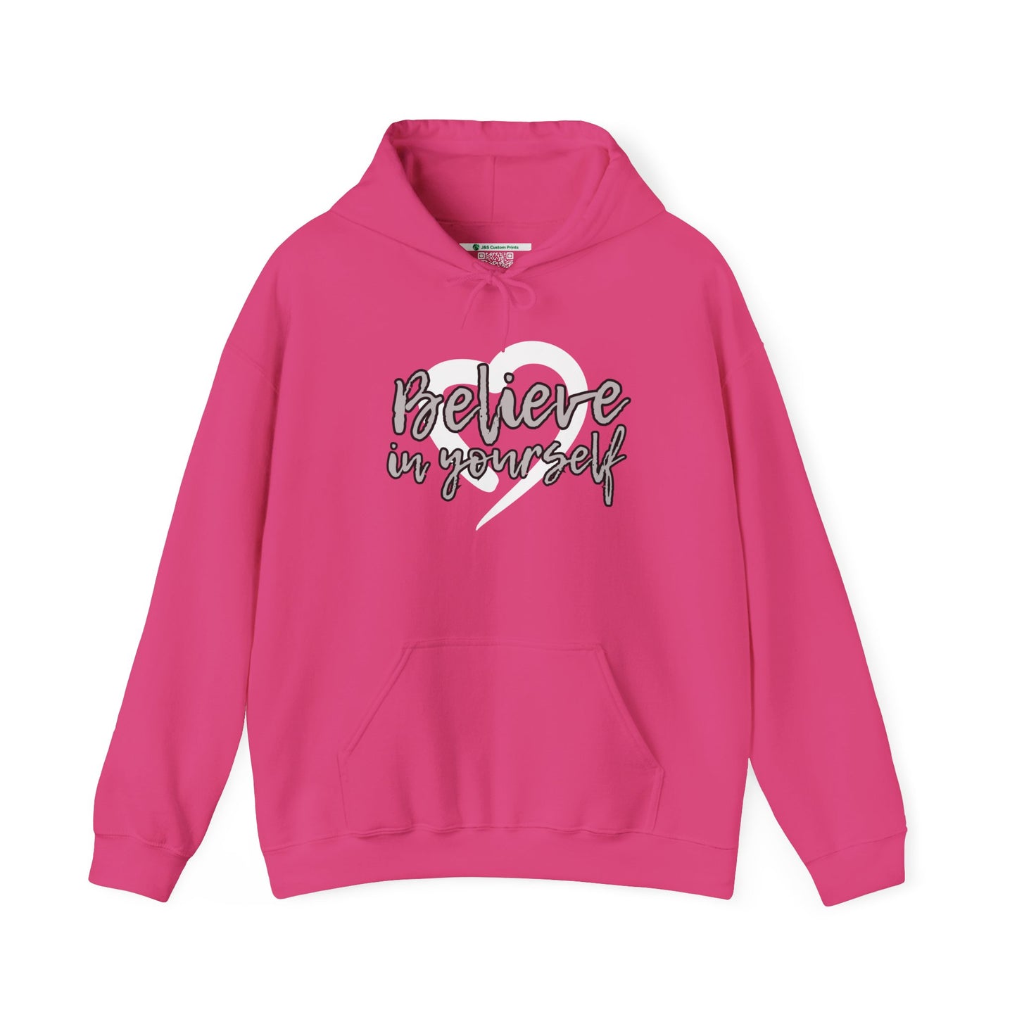 Believe In Yourself -- Gray (Adult Unisex Hooded Sweatshirt)