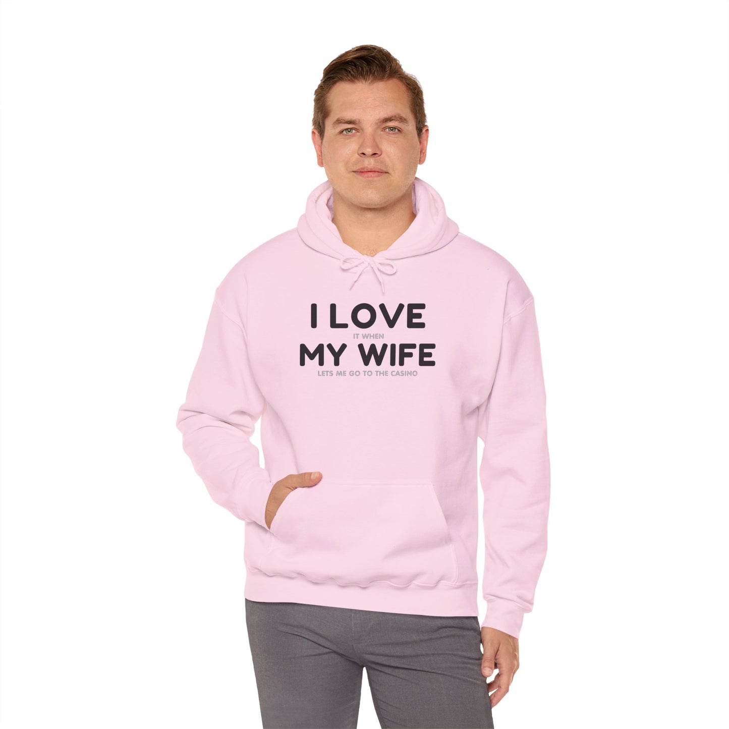 I Love My Wife (Adult Unisex Hooded Sweatshirt)
