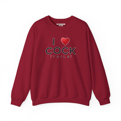 I Love Cocktails -- Simple Font (Adult Unisex Crewneck Sweatshirt)