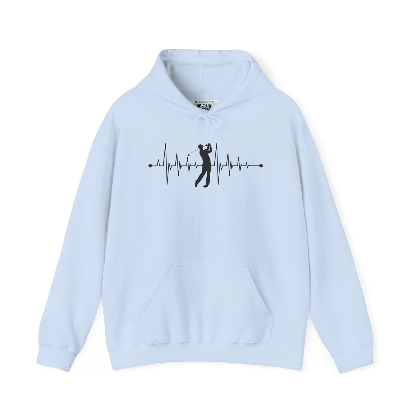 Golf Heartbeat (Adult Unisex Hooded Sweatshirt)