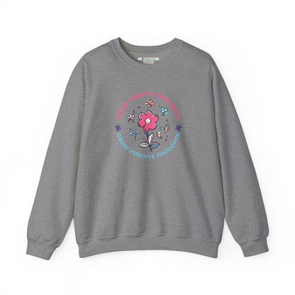 Grow Positive Thoughts Crewneck Sweatshirt - Unisex Heavy Blend