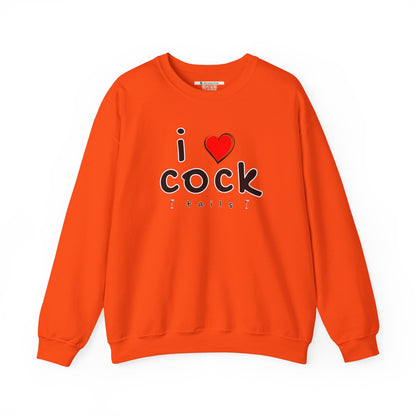 I Love Cocktails -- Playful Font (Adult Unisex Crewneck Sweatshirt)