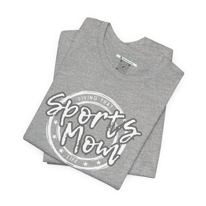 Sports Mom -- Gray Font (Adult Unisex Tee)