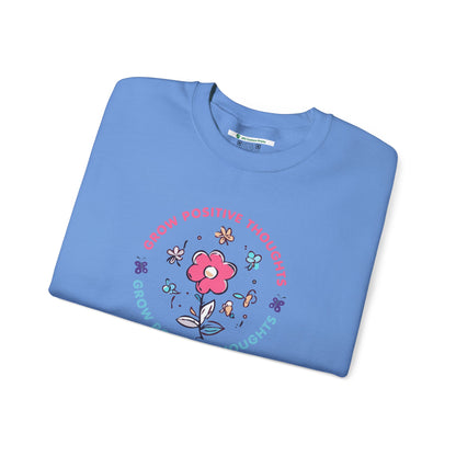 Grow Positive Thoughts Crewneck Sweatshirt - Unisex Heavy Blend