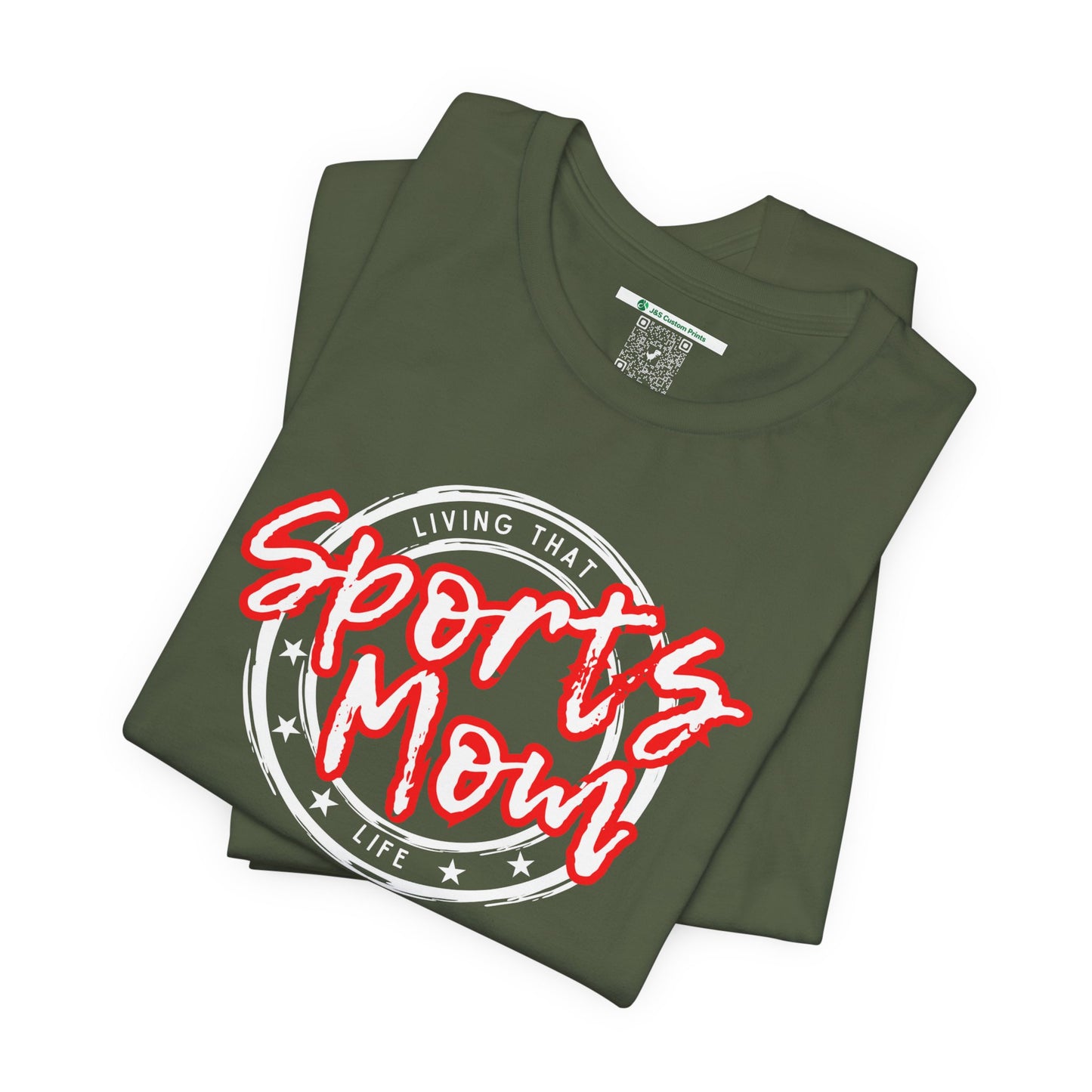 Sports Mom -- Red Font (Adult Unisex Tee)