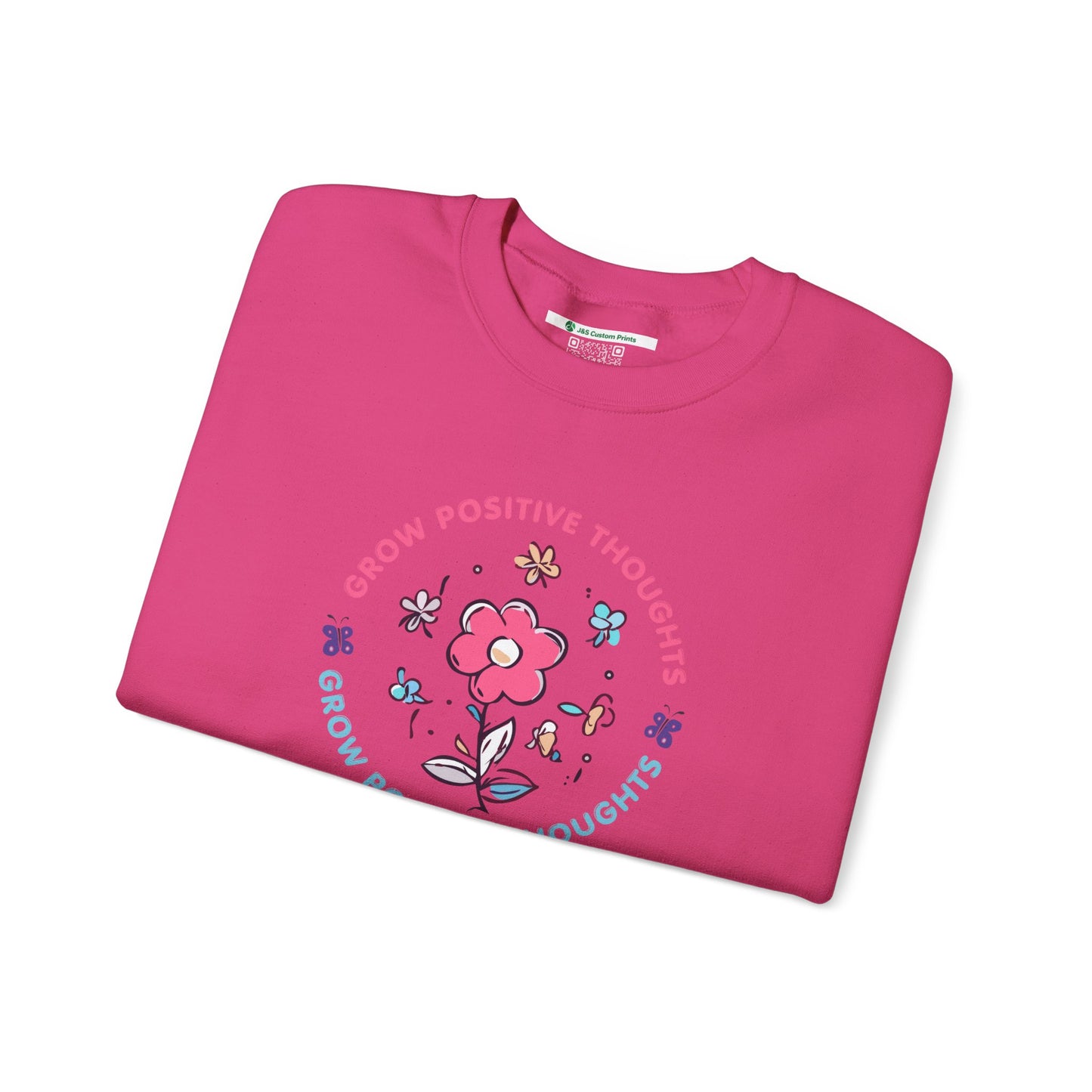Grow Positive Thoughts Crewneck Sweatshirt - Unisex Heavy Blend