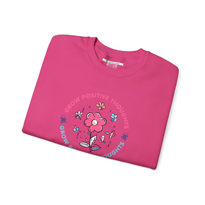 Grow Positive Thoughts Crewneck Sweatshirt - Unisex Heavy Blend