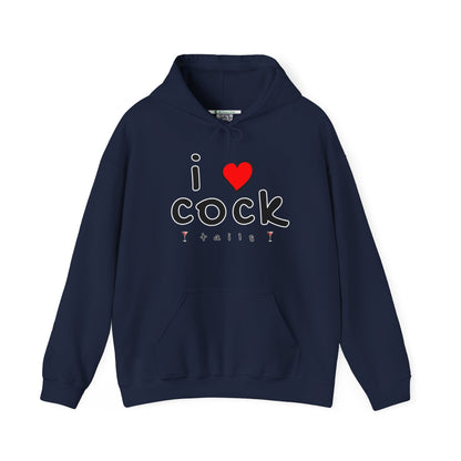 I Love Cocktails -- Playful Font (Adult Unisex Hooded Sweatshirt)