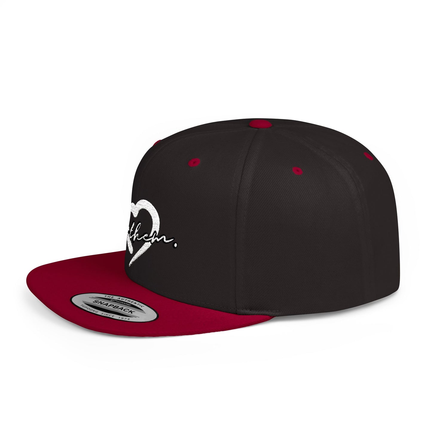 Let Them (Embroidered Snapback Flat-Bill Cotton Hat) - J&S Custom Prints