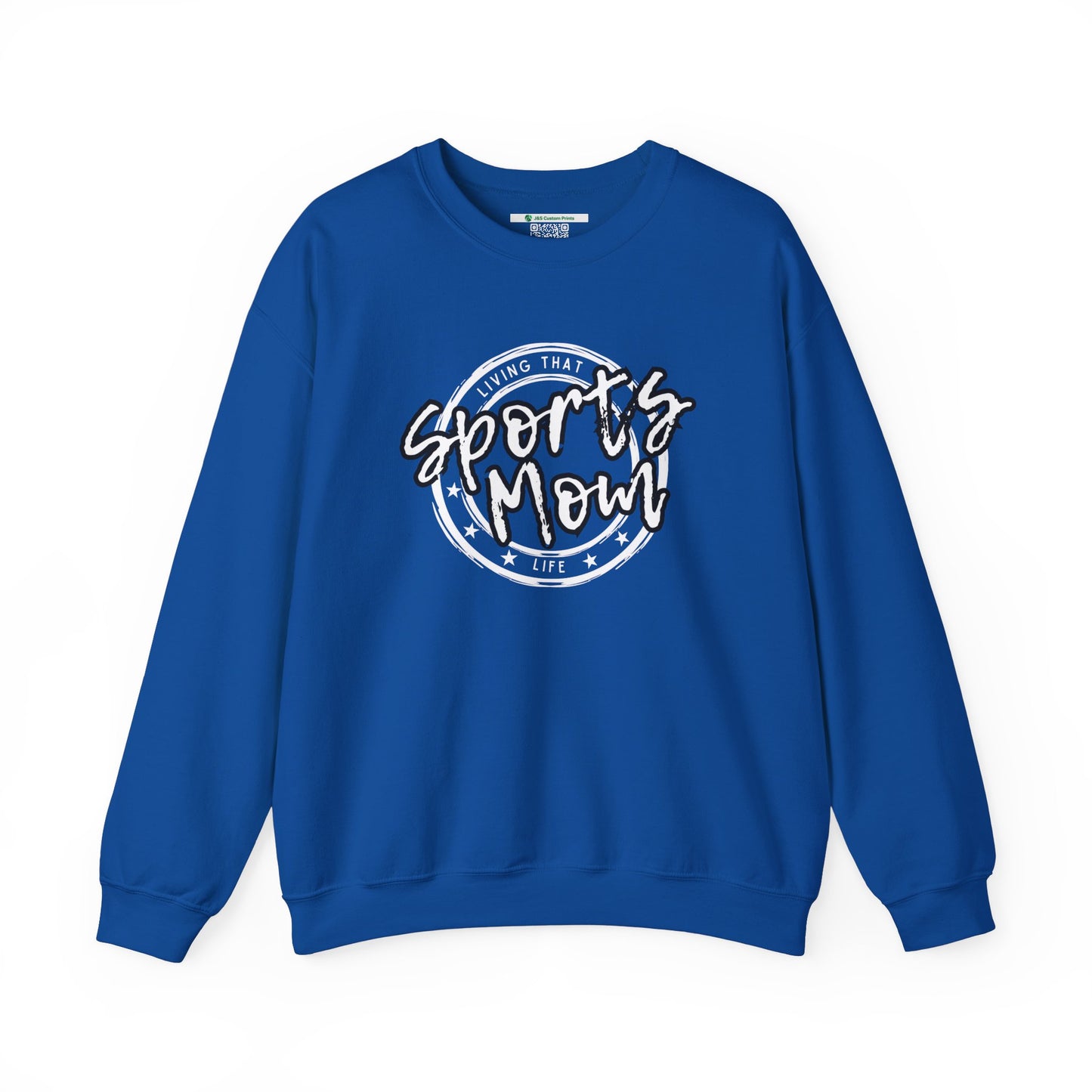 Sports Mom -- Black Font (Adult Unisex Crewneck Sweatshirt)