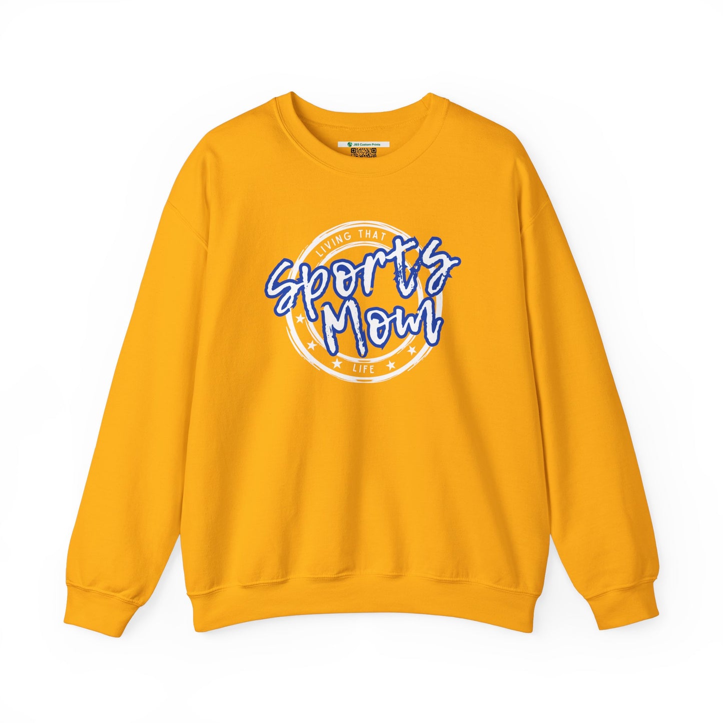 Sports Mom -- Blue Font (Adult Unisex Crewneck Sweatshirt)