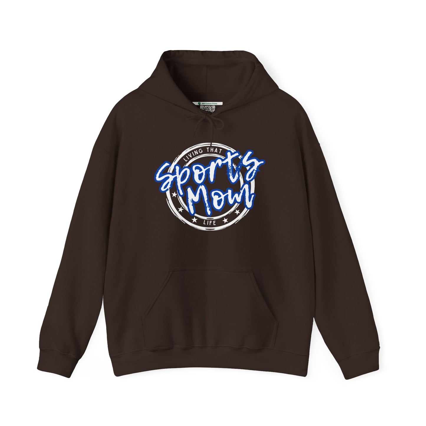 Sports Mom -- Blue Font (Adult Unisex Hooded Sweatshirt)