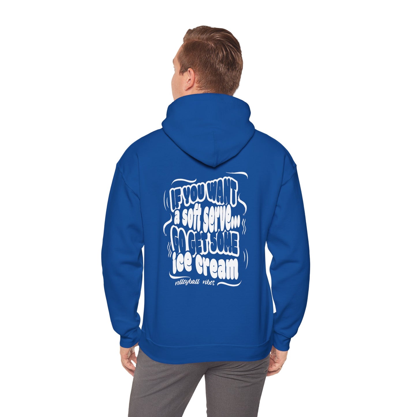 Volleyball Soft Serve (Adult Unisex Hooded Sweatshirt)