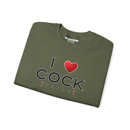 I Love Cocktails -- Simple Font (Adult Unisex Crewneck Sweatshirt)