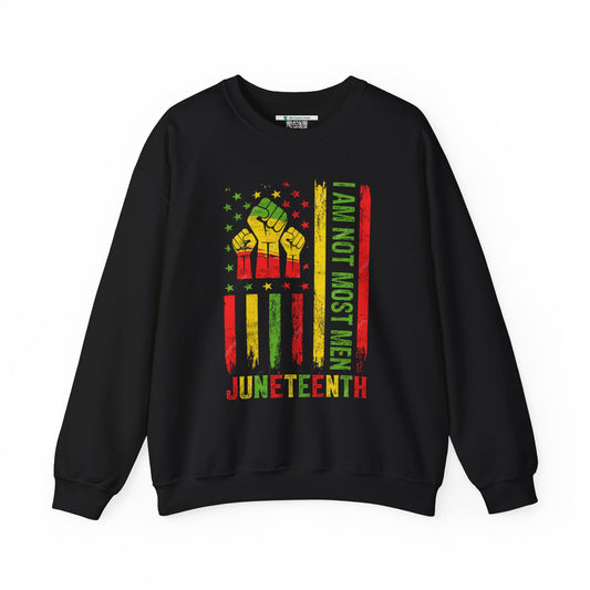 Juneteenth -- Not Most Men (Adult Unisex Crewneck Sweatshirt)