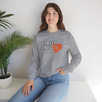 Classy Until Tipoff (Adult Unisex Crewneck Sweatshirt)