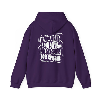 Volleyball Soft Serve (Adult Unisex Hooded Sweatshirt)