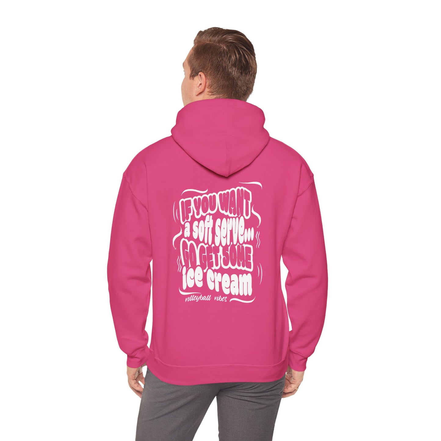 Volleyball Soft Serve (Adult Unisex Hooded Sweatshirt)